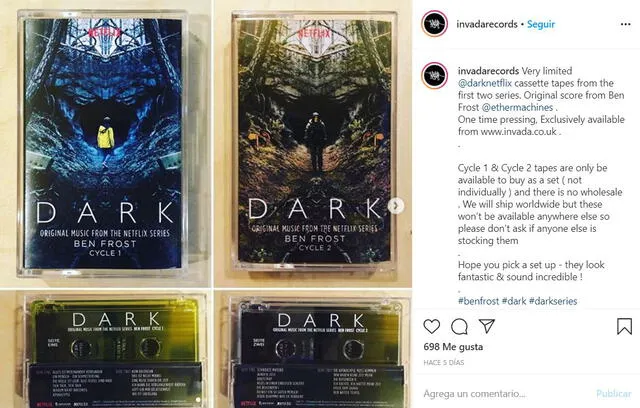 Dark y sus casetes oficiales que pueden ser adquiridos por los fans - Crédito: Invada Records