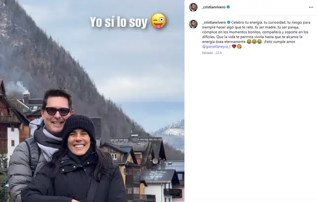 Cristian Rivero reafirma su amor por Gianella Neyra con romántico mensaje por su cumpleaños: "Compañera y soporte"