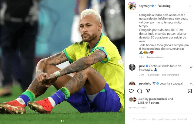 Tristeza de Neymar