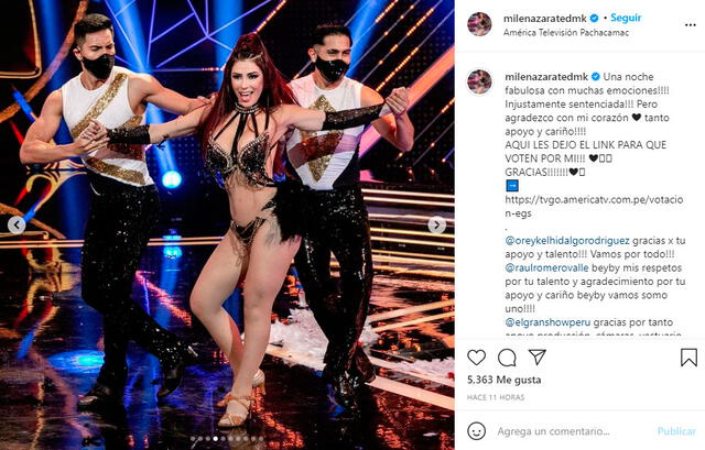 Milena Zárate compitió contra la influencer Gabriela Herrera en un reñido versus de salsa. Foto: Milena Zárate / Instagram