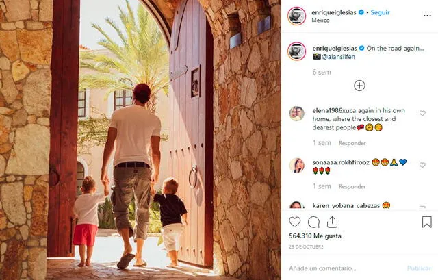 Enrique Iglesias con hijos
