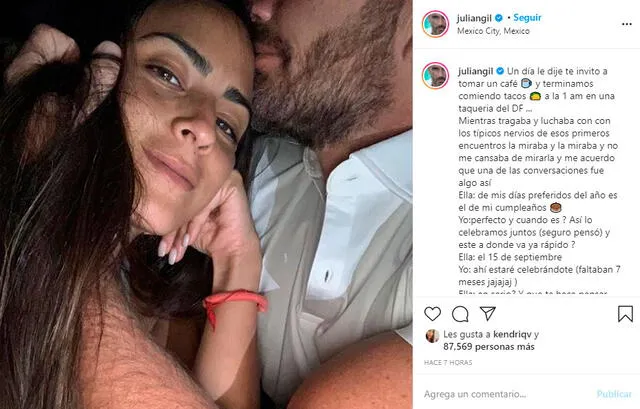 Julián Gil dedica tierno mensaje de cumpleaños para su novia Valeria Marín | FOTO: Instagram