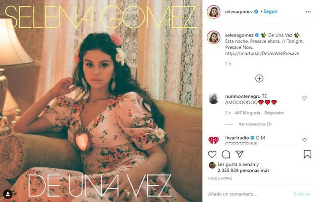 Selena Gomez promociona su sencillo De una vez