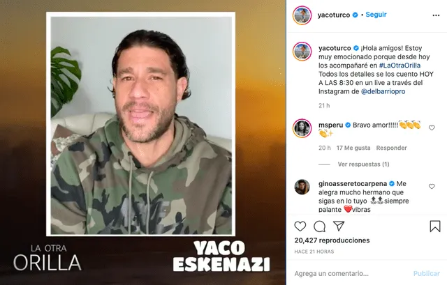 Yaco Eskenazi en Instagram