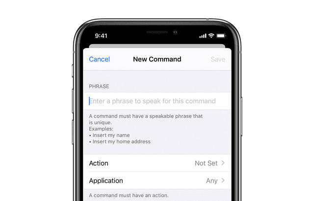 Cómo crear comandos de voz en iOS 14. Foto: Apple