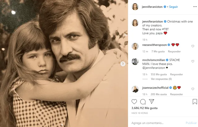 Jennifer Aniston y su padre