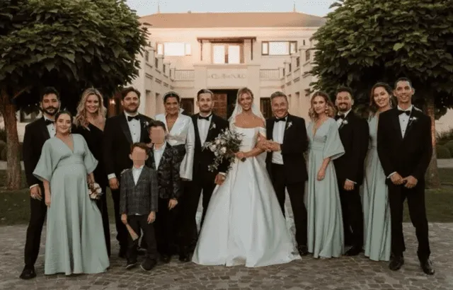 La familia Montaner en la boda de Ricky y Stefi. Foto: Revista ¡Hola!