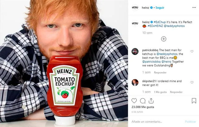 Captura: Instagram de Ed Sheeran