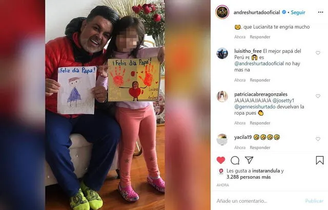 Andrés Hurtado recibe regalo de su hija Lucianita