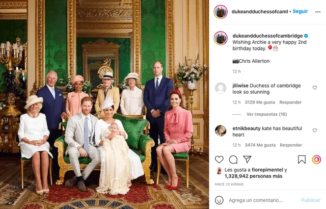 Familia Real saluda a Archie Mountbatten-Windsor en su cumpleaños