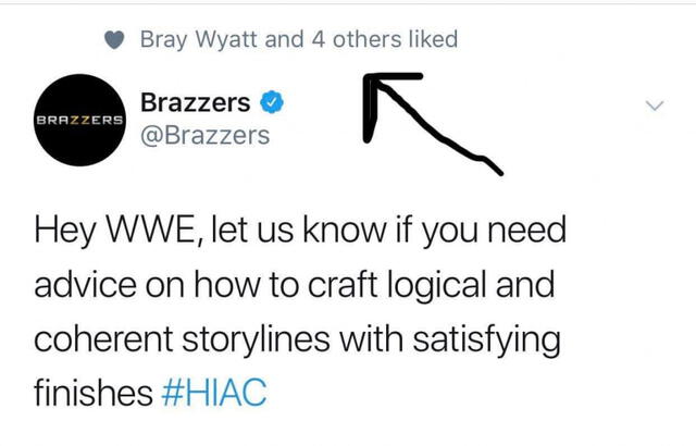 Bray Wyatt reaccionó al mensaje de Brazzers para WWE, pero luego lo borró.