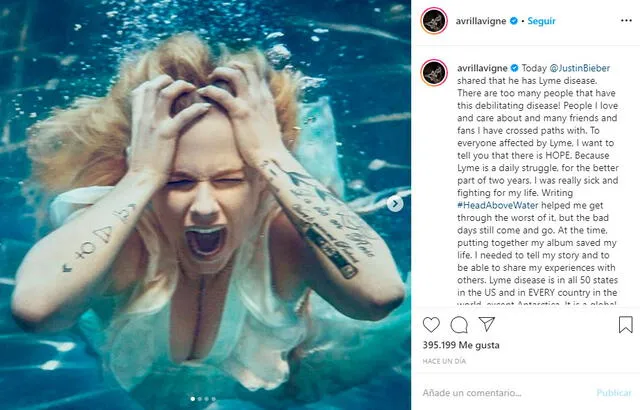 Foto captura: Avril Lavigne Instagram