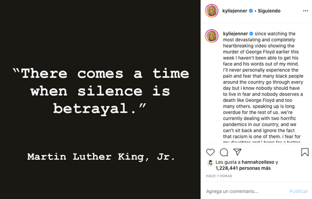 Kylie Jenner en Instagram