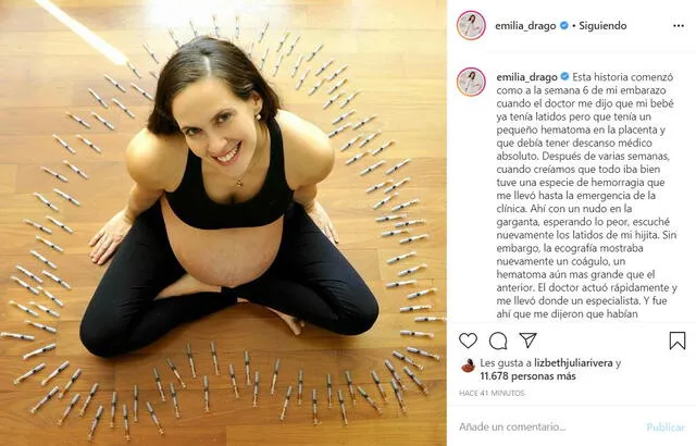 Emilia Drago se confiesa en Instagram