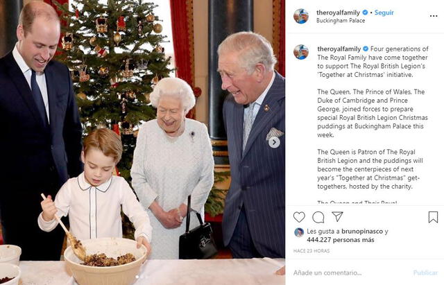 Príncipe George encabezó tradición navideña de la familia real