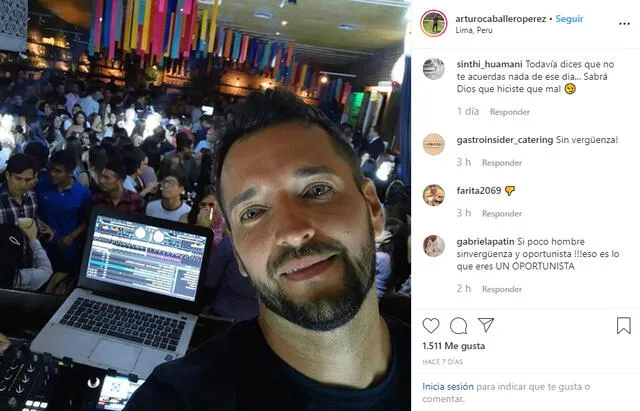 Arturo Caballero recibe críticas en redes sociales
