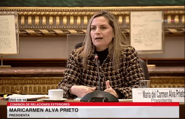María del Carmen Alva es presidenta de la Comisión de Relaciones Exteriores