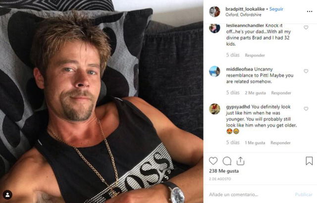 "Gemelo” de Brad Pitt remece las redes sociales