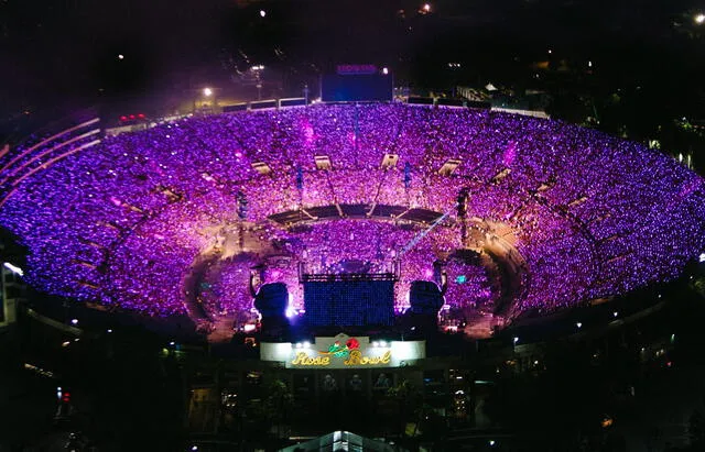 Rose Bowl durante concierto de Coldplay en 2016. Foto: Facebook/Coldplay/