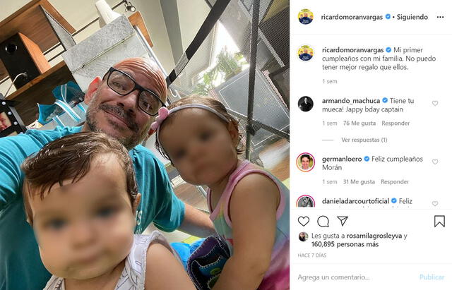 Ricardo Morán revela fotos de sus hijos