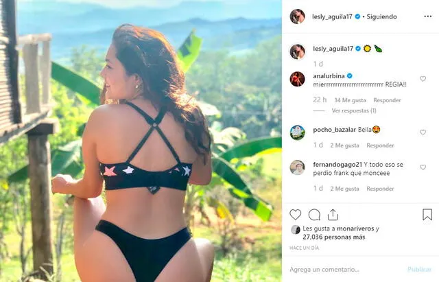 Lesly Águila publica foto en bikini en Instagram
