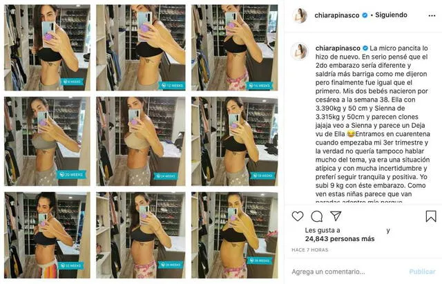 Chiara Pinasco en Instagram