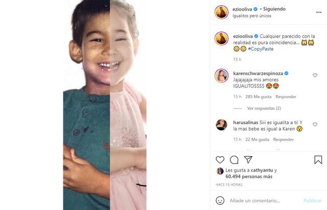 Ezio Oliva y su hija Antonia en Instagram