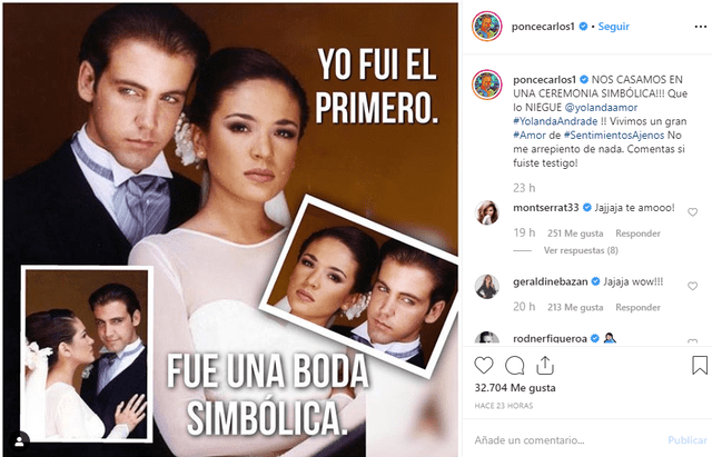 ¿Carlos Ponce muestra “pruebas” de su boda con Yolanda Andrade?