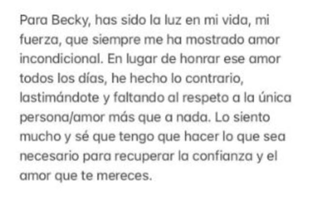 Sebastián Lletget reconoció infidelidad a Becky G. Foto: Instagram Sebastián Lletget   