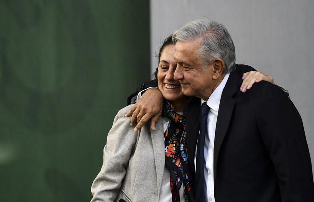  AMLO expresa su felicidad por triunfo de Claudia Sheinbaum, con quien "los mismos tiene ideales". Foto: AFP<br>    