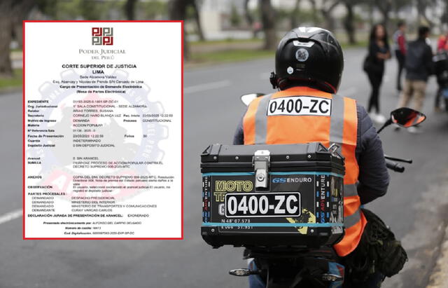  Asociación de motociclistas acudió al Poder Judicial.   