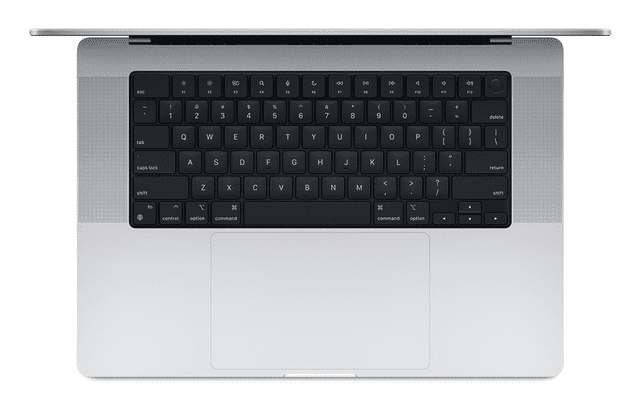 Ambas MacBook Pro incluye un teclado Magic Keyboard y un trackpad Force Touch. Foto: Apple