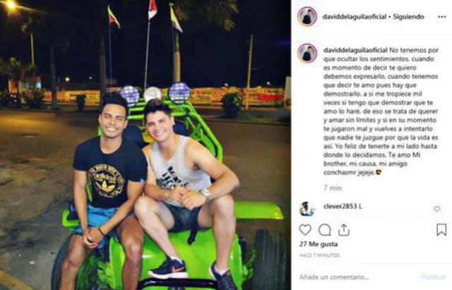 21.6.2019. | Publicación de David del Águila con su pareja. Foto: captura Instagram