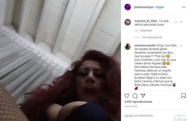 Monique Pardo en Instagram. Foto: Captura.