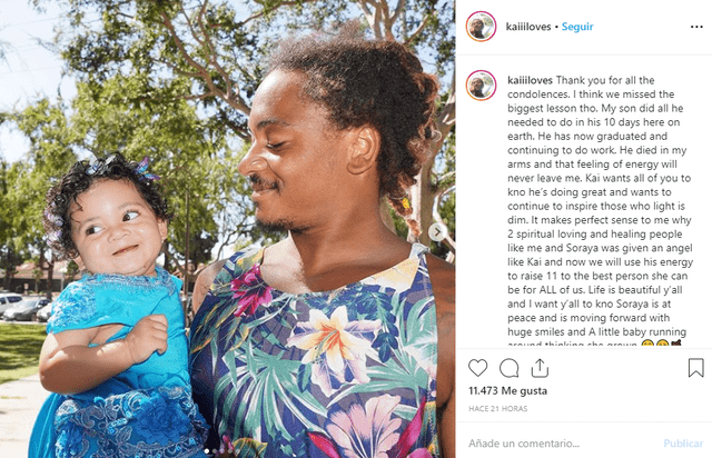 Corde Broadus anunció la muerte del bebé a través de redes.