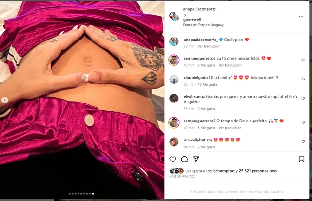  Ana Paula Consorte publicó foto en Instagram que causó revuelo porque dejó a entrever que estaría embarazada. Foto: Instagram/Ana Paula Consorte  
