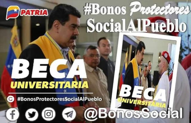 Con esta imagen se anunció el pago de Bono Beca Universitaria de enero 2024. Foto: Bonos Protectores Social Al Pueblo/X