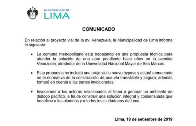 Municipalidad de Lima se pronuncia sobre obras viales inconclusas que afectan a la UNMSM. Foto: La República