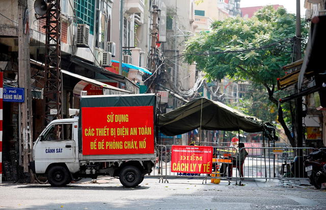 Hanoi, capital del país, también está en cuarentena. Vietnam endureció las restricciones en 19 provincias desde este lunes 19 de julio. Foto: EFE