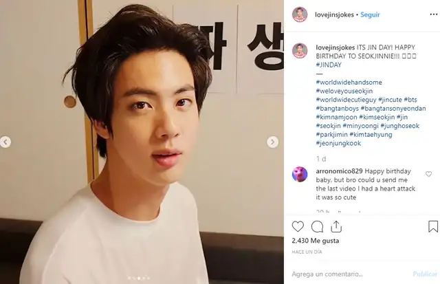ARMY celebra el cumpleaños de Jin. ARMY celebra el cumpleaños de Jin.
