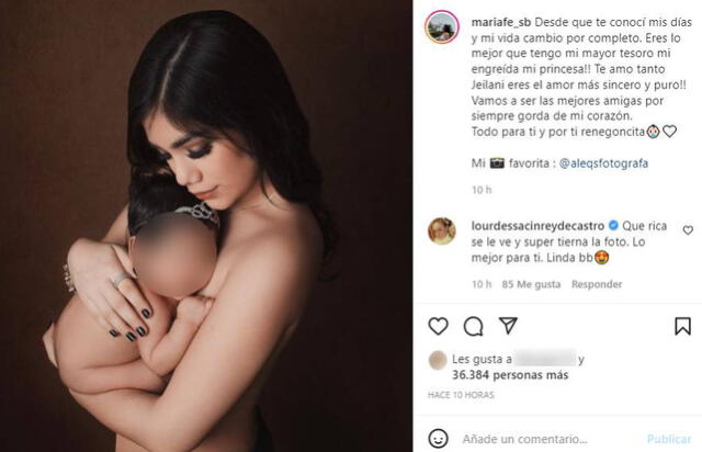 María Fe Saldaña presenta a la hija que tuvo con Josimar por primera vez. Foto: María Fe Saldaña/Instagram