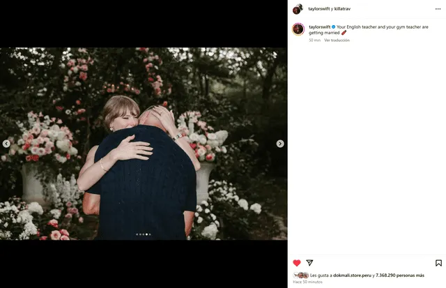 Pedida de mano Travis Kelce y Taylor Swift. Foto: Instagram Pedida de mano Travis Kelce y Taylor Swift. Foto: Instagram