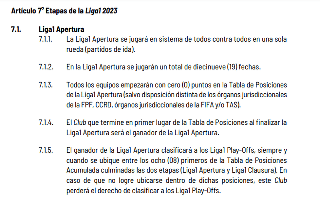  Reglamento de la Liga 1 2023    