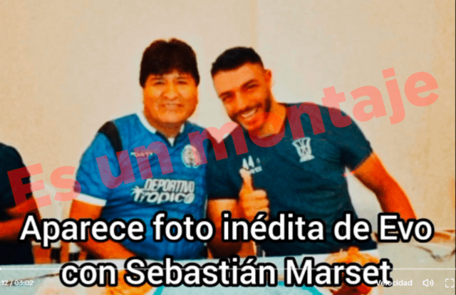  Imagen viral que mostraría a Evo Morales junto a Sebastián Marset. Foto: Tiktok    