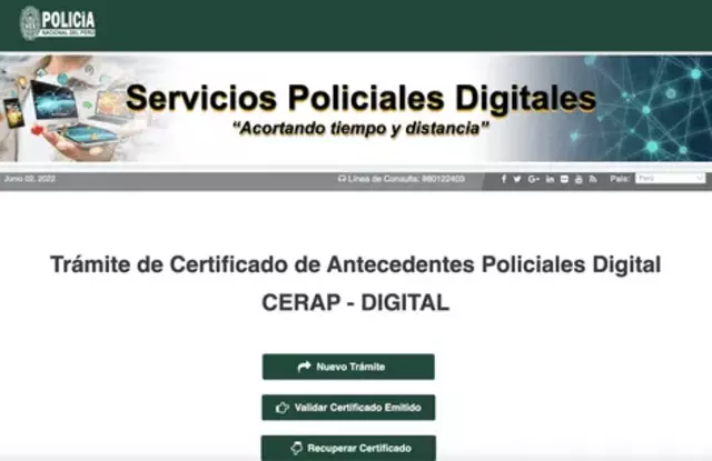 Certificado de antecedentes policiales. Foto: PNP