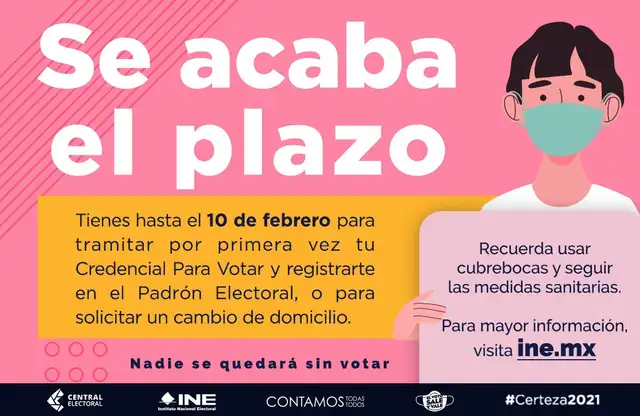 INE informó que puedes acudir sin cita a los módulos de tu municipio más cercano. Foto: Twitter/@INEMexico