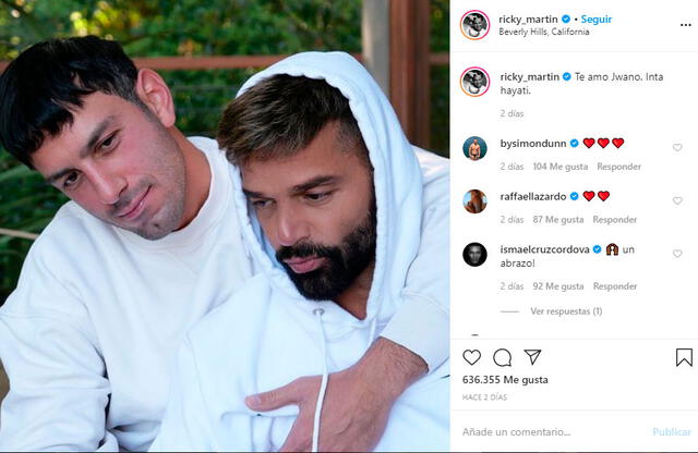Foto captura: Ricky Martin Instagram