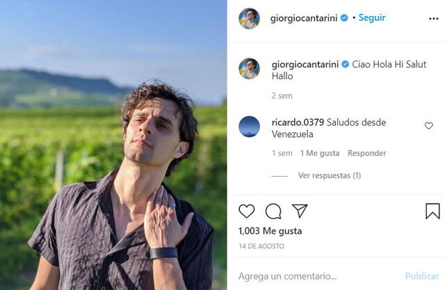 Giorgio Cantarini mantiene su carrera hasta el día de hoy - Crédito: Instagram