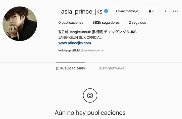 Jang Geun suk en Instagram