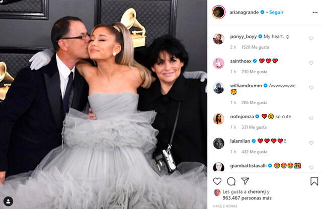 Grammy 2020: Ariana Grande se reconcilió con su padre